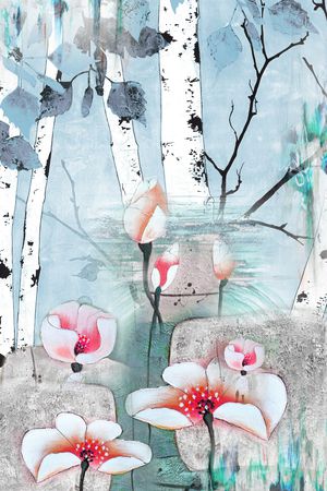 花卉印花华亿平台图片