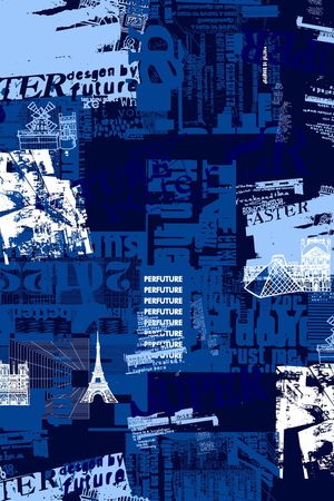 蓝色系列印花华亿平台图片