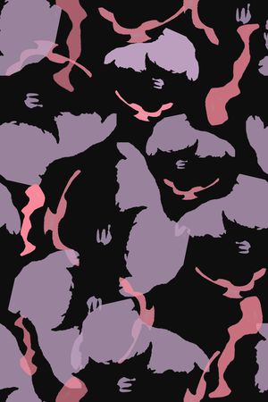 抽象花卉印花华亿平台图片