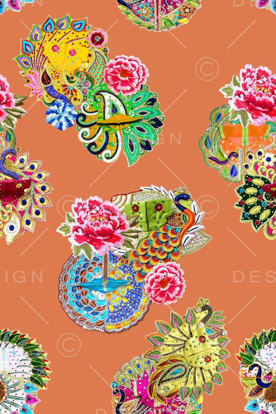 佩斯利印花华亿平台图片