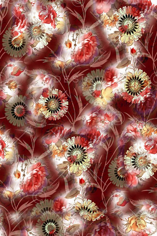 真丝印花华亿平台图片