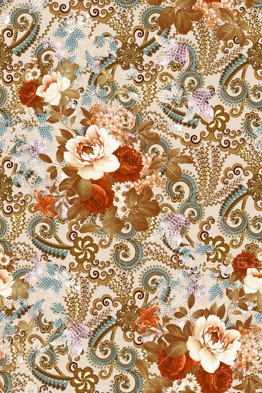 佩斯利印花华亿平台图片