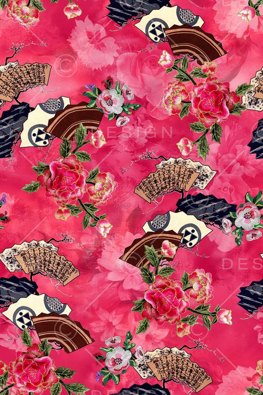 花卉印花华亿平台图片