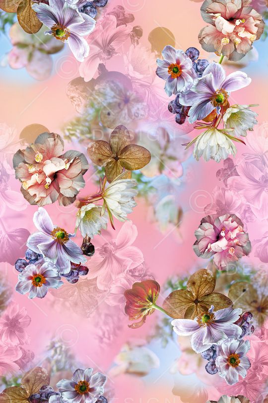 花卉印花华亿平台图片