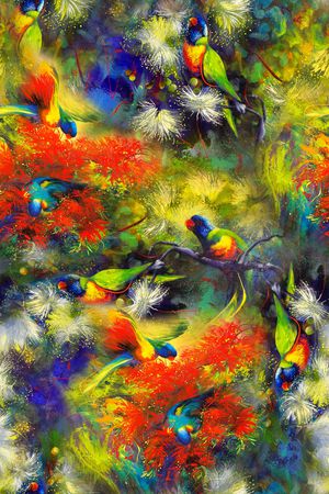 抽象印花华亿平台图片