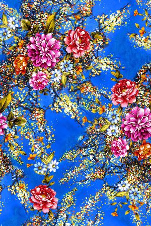 花卉印花华亿平台图片