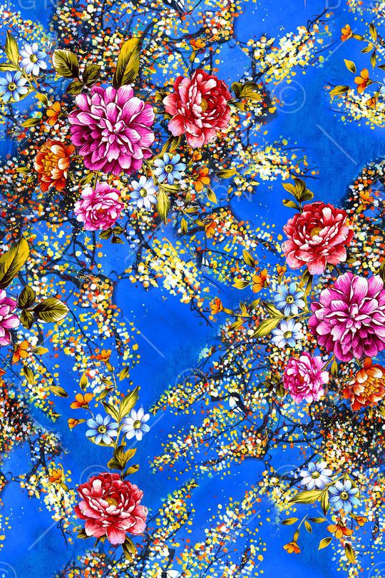 花卉印花华亿平台图片