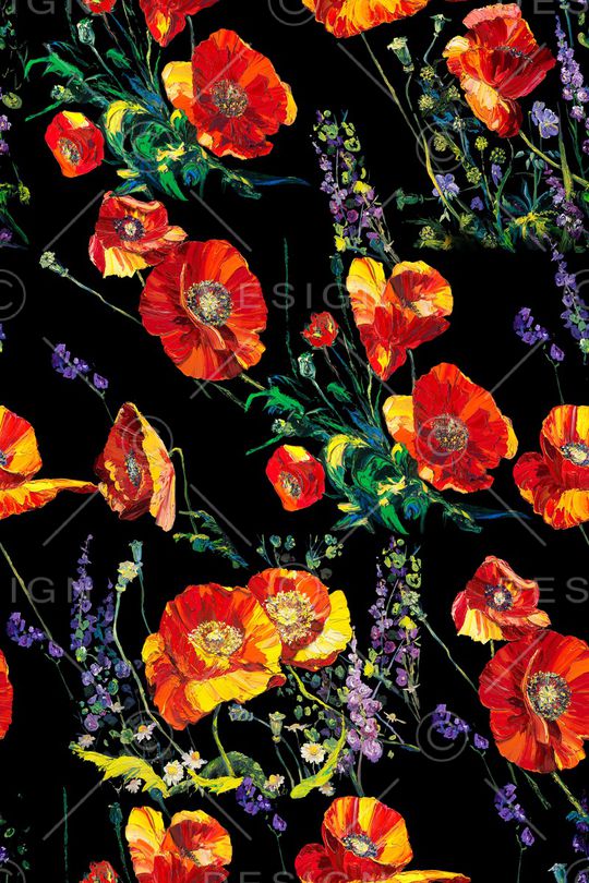 花卉印花华亿平台图片