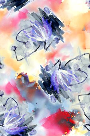 花卉印花华亿平台图片