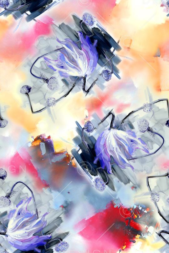 花卉印花华亿平台图片