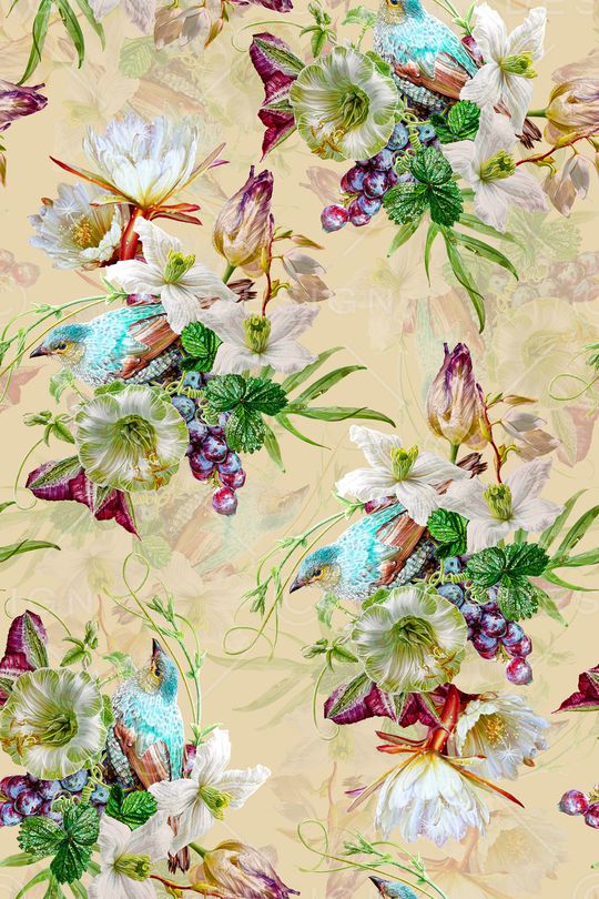 花卉印花华亿平台图片