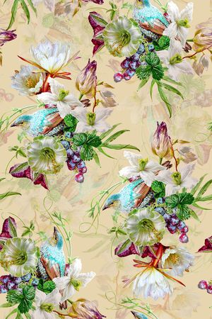 花卉印花华亿平台图片