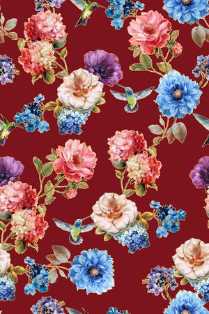 花卉印花华亿平台图片