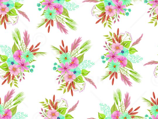 清爽底花卉印花华亿平台图片