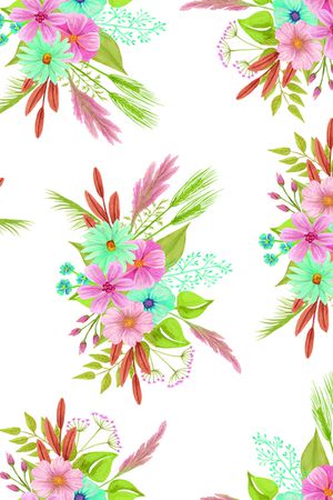 清爽底花卉印花华亿平台图片