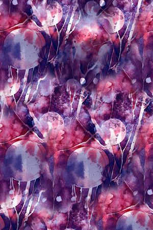 抽象花卉印花华亿平台图片