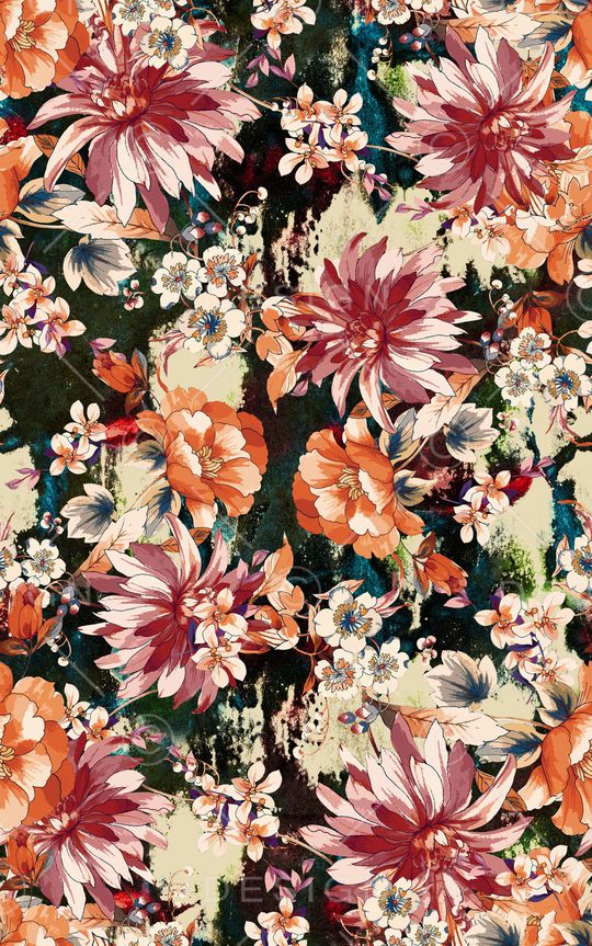 花卉印花华亿平台图片