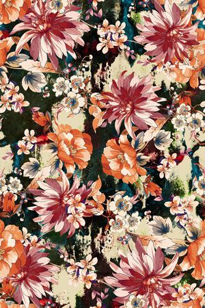 花卉印花华亿平台图片