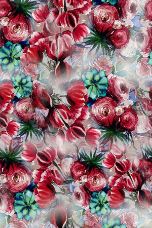 花卉印花华亿平台图片