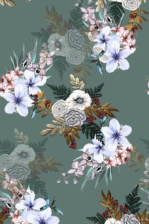 抽象花卉印花华亿平台图片