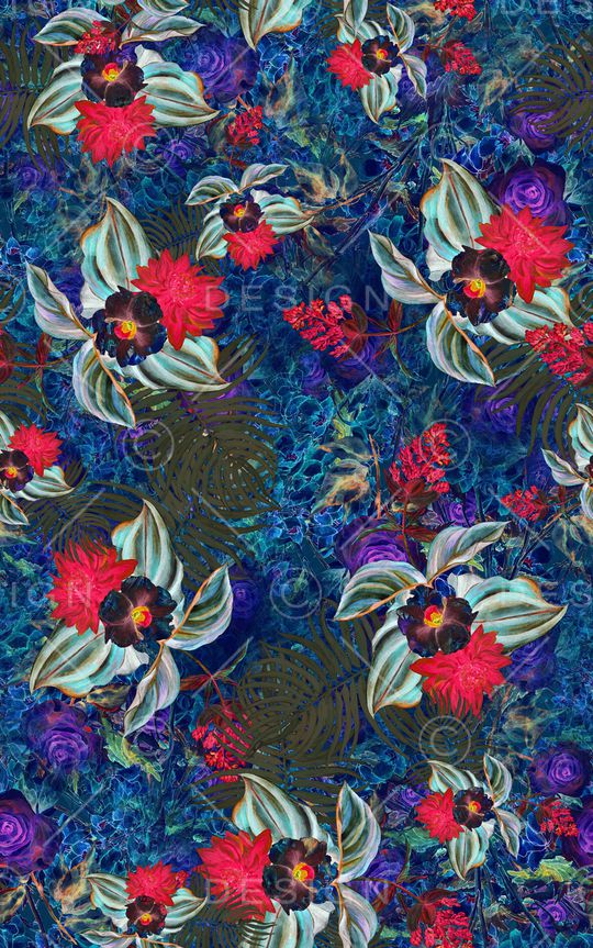 花卉印花华亿平台图片