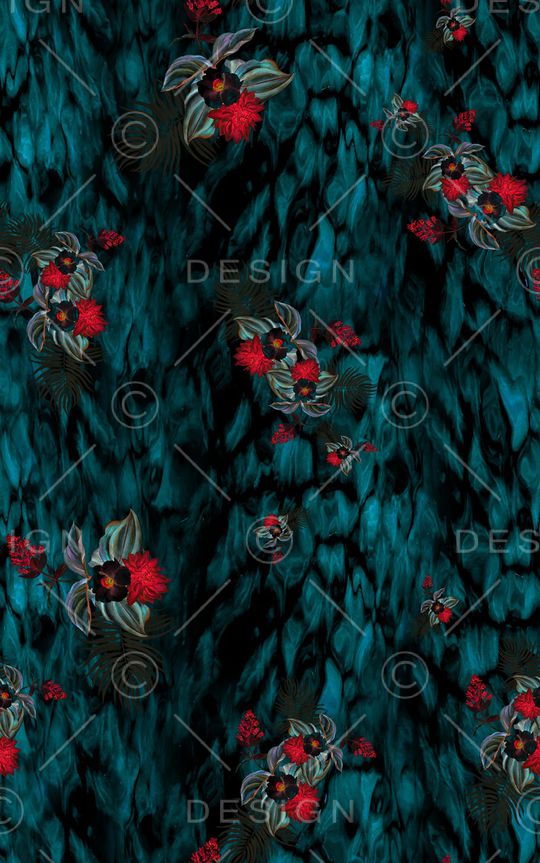 花卉印花华亿平台图片