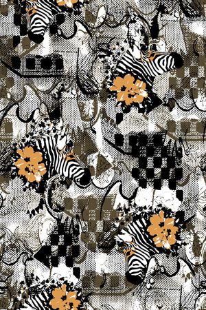 抽象印花华亿平台图片