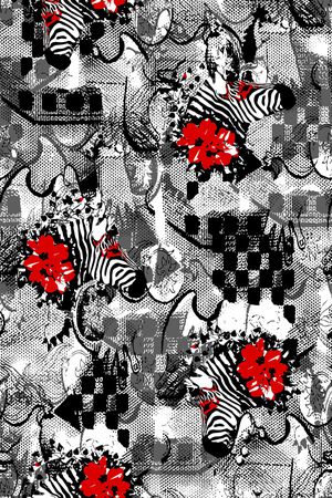 抽象印花华亿平台图片