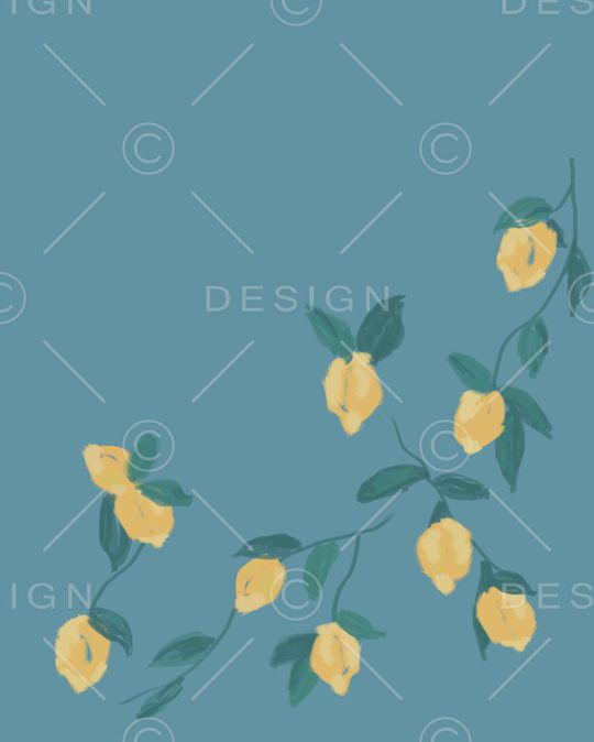 手绘大花印花华亿平台图片