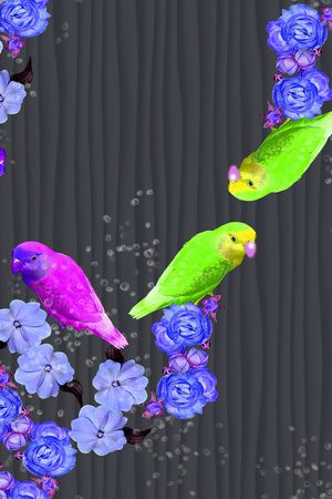 花卉印花华亿平台图片