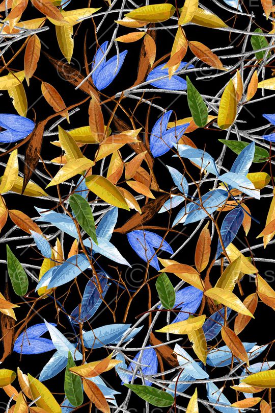 绿植树叶印花华亿平台图片