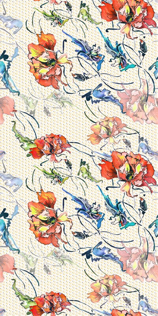 花卉印花华亿平台图片