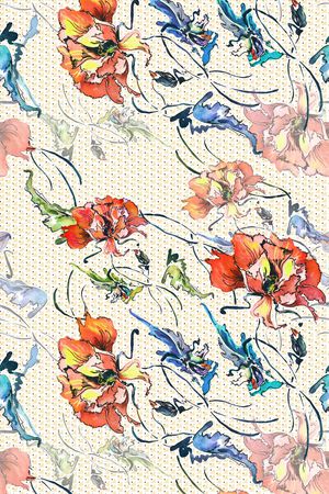 花卉印花华亿平台图片