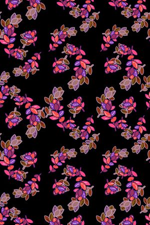 手绘大花印花华亿平台图片