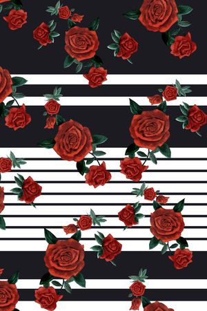 黑白条纹印花华亿平台图片