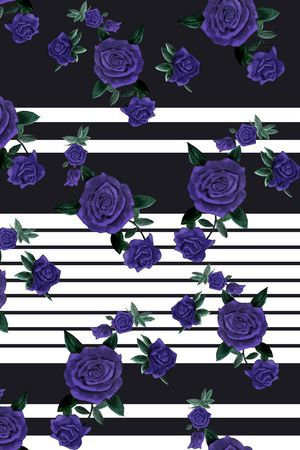 黑白条纹印花华亿平台图片