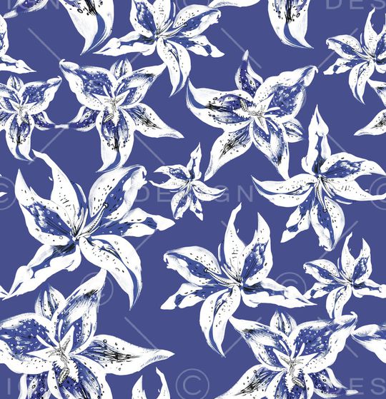 手绘玫瑰印花华亿平台图片