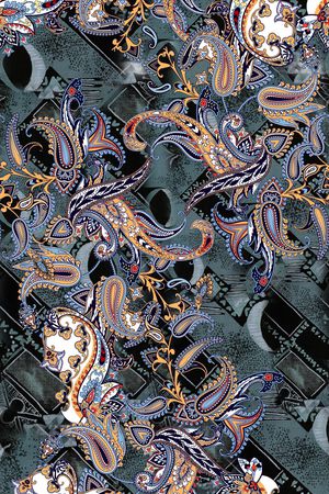 佩斯利印花华亿平台图片