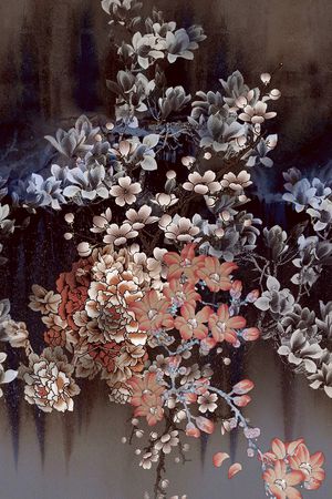 中国风定位花印花华亿平台图片