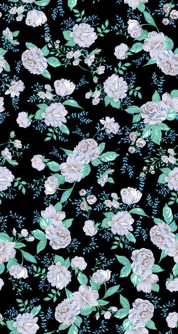 抽象花卉印花华亿平台图片