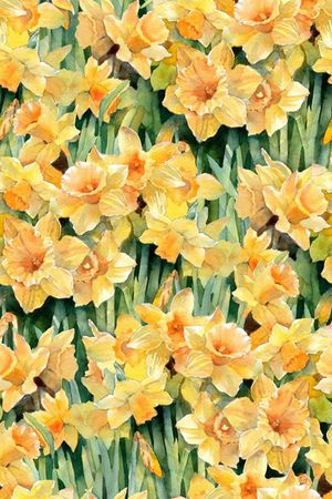 手绘花卉印花华亿平台图片