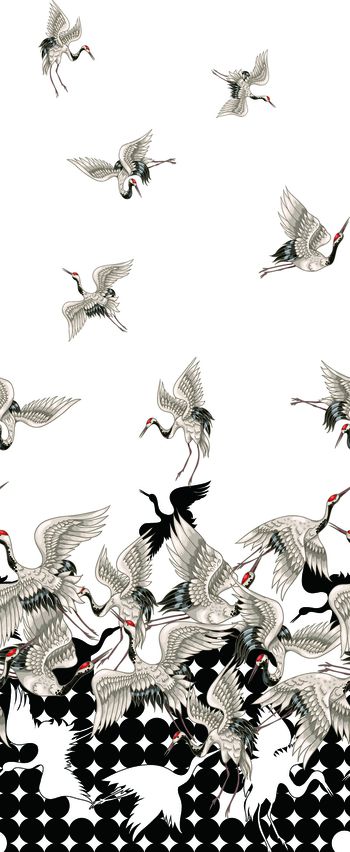 仙鹤印花华亿平台图片