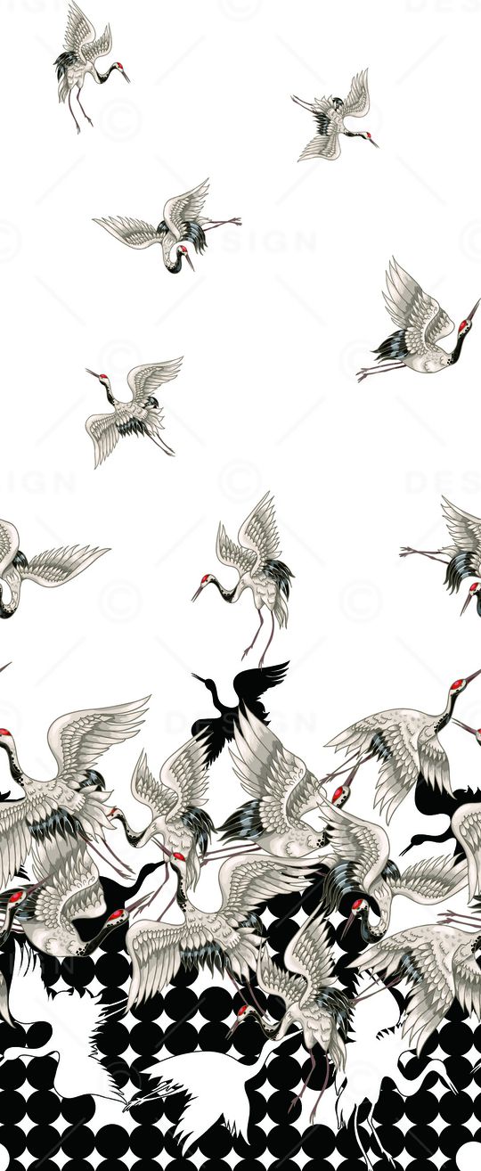 仙鹤印花华亿平台图片