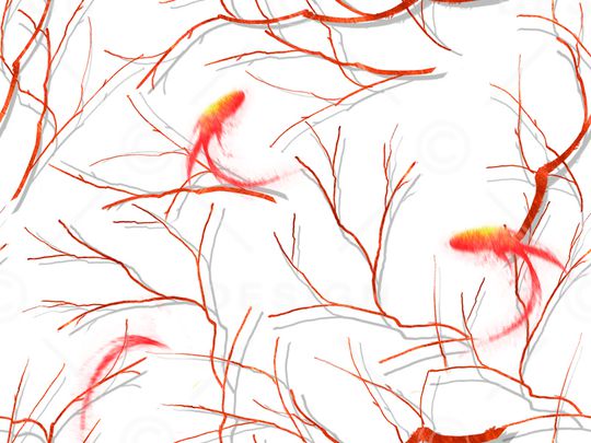 抽象花卉印花华亿平台图片