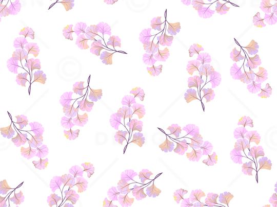 银杏叶子印花华亿平台图片