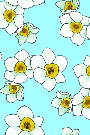 水仙花印花华亿平台图片