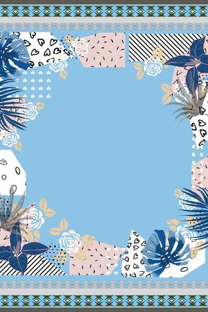 抽象花卉印花华亿平台图片