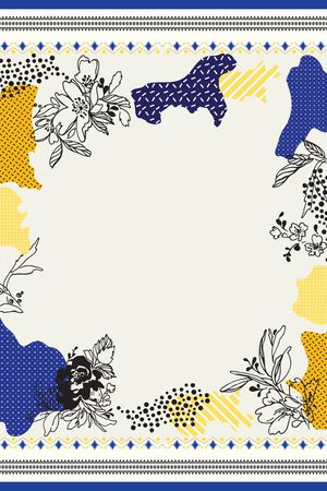 抽象花卉印花华亿平台图片