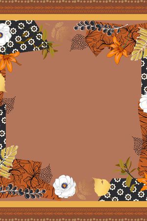 抽象花卉印花华亿平台图片