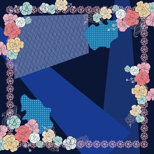 抽象花卉印花华亿平台图片